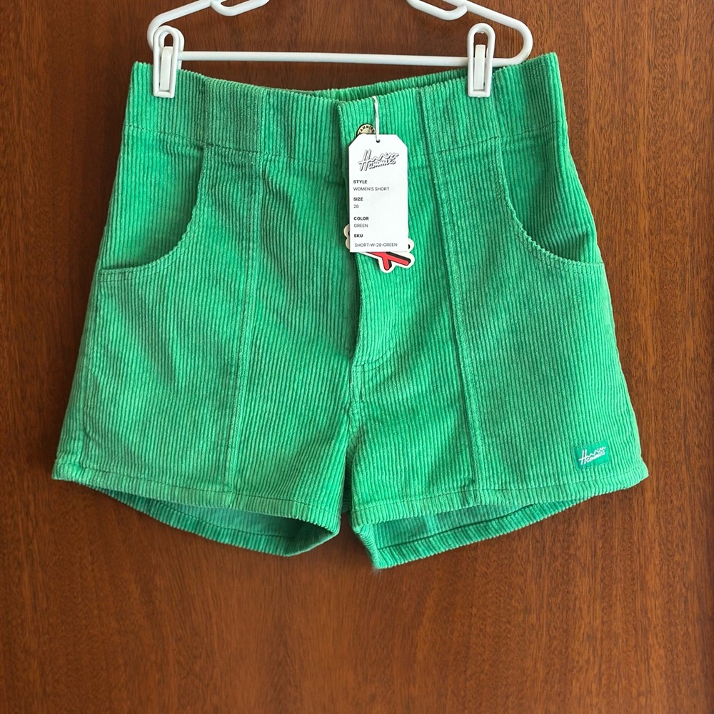 Herschel Women's High Waist Green Shorts